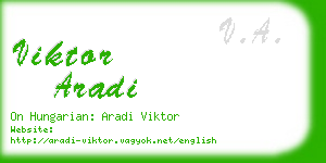 viktor aradi business card